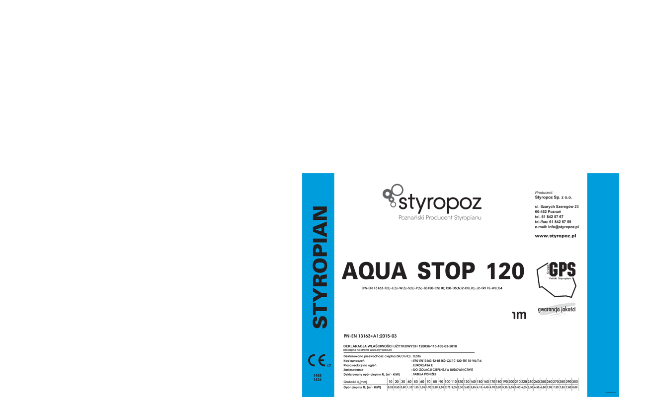 STYROPOZ - Poznański Producent Styropianu - AQUA STOP 120