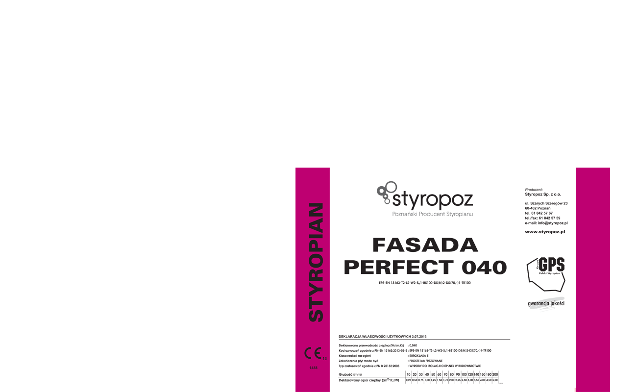 STYROPOZ - Poznański Producent Styropianu - FASADA PERFECT 040